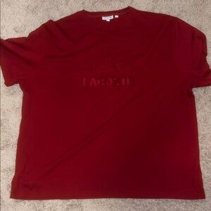 Lacoste Men's Deep Red Short Sleeve Tee